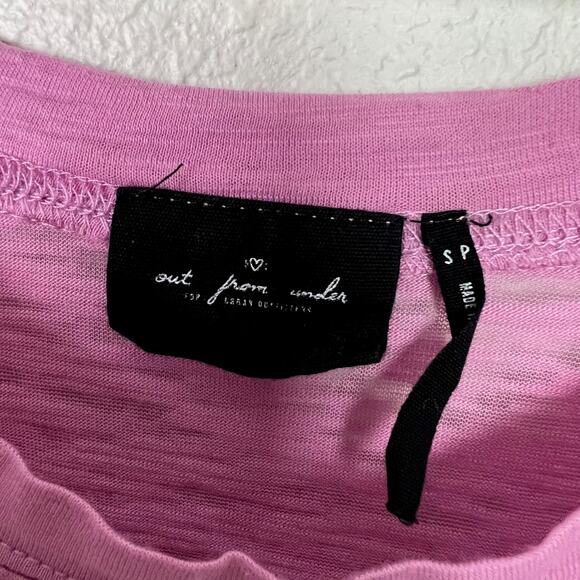 Urban Outfitters Out From Under Small Pink Burn Out Oversized High Low Tank Top - Picture 3 of 7